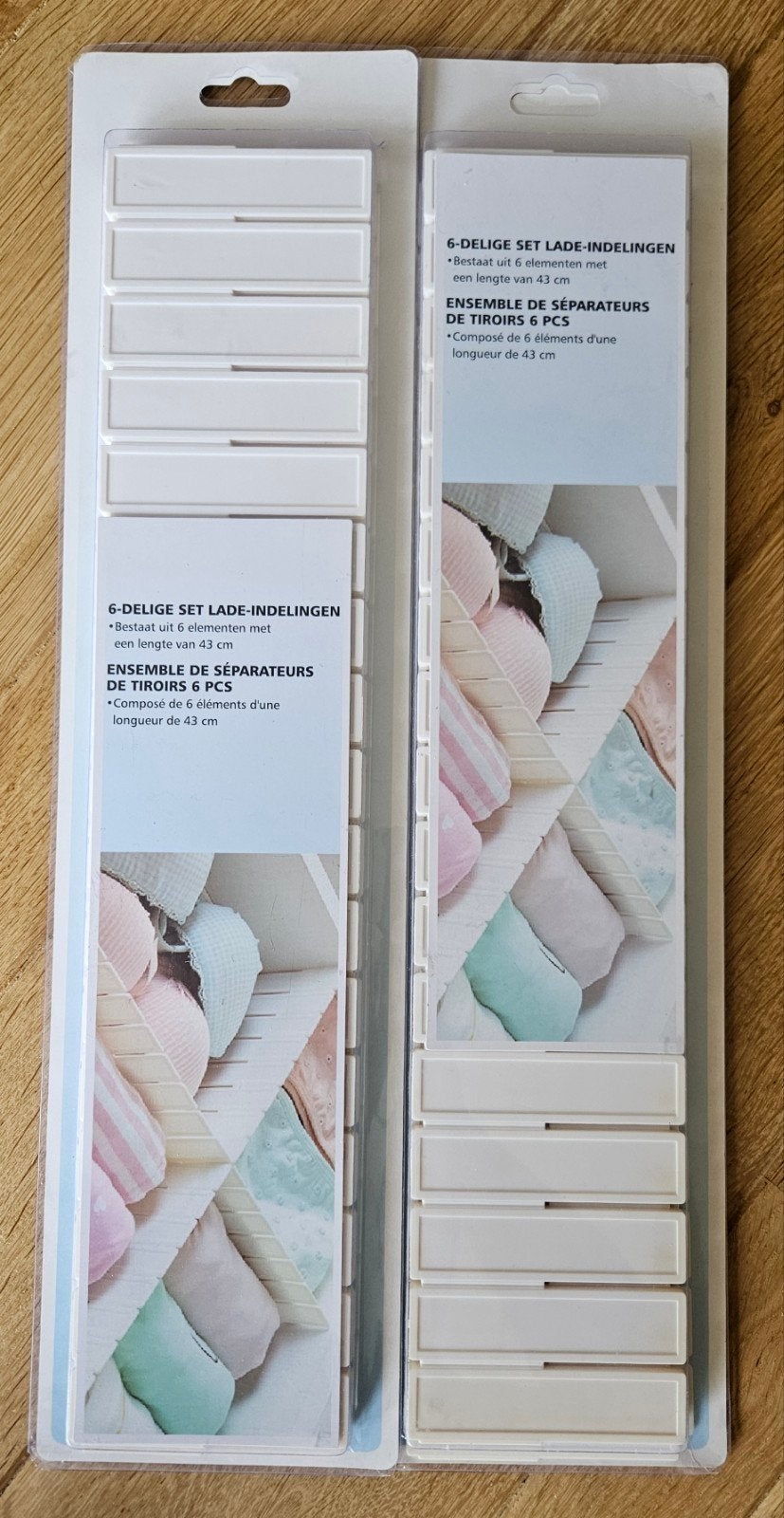 Lade-indelingen (6-delige set) voor sokken, ondergoed, etc., Ophalen, Modern, praktisch, opbergoplossing, Nieuw, Minder dan 25 cm