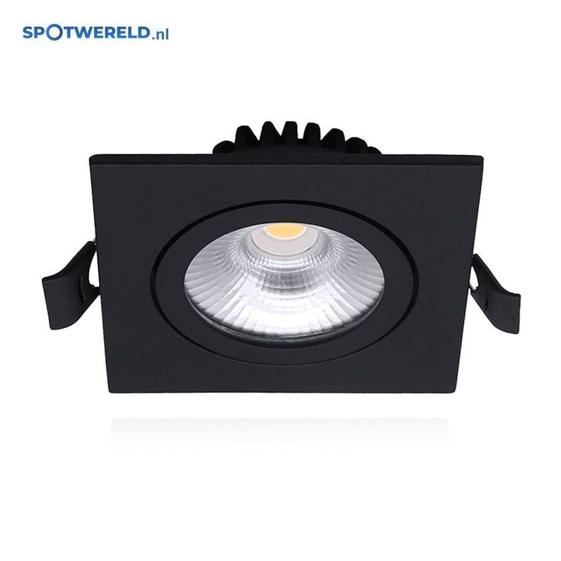 LED Inbouwspot Quaro Mat Zwart | 6W CCT dimbaar | IP65, Verzenden, Overige merken, Nieuw, Overige fittingen