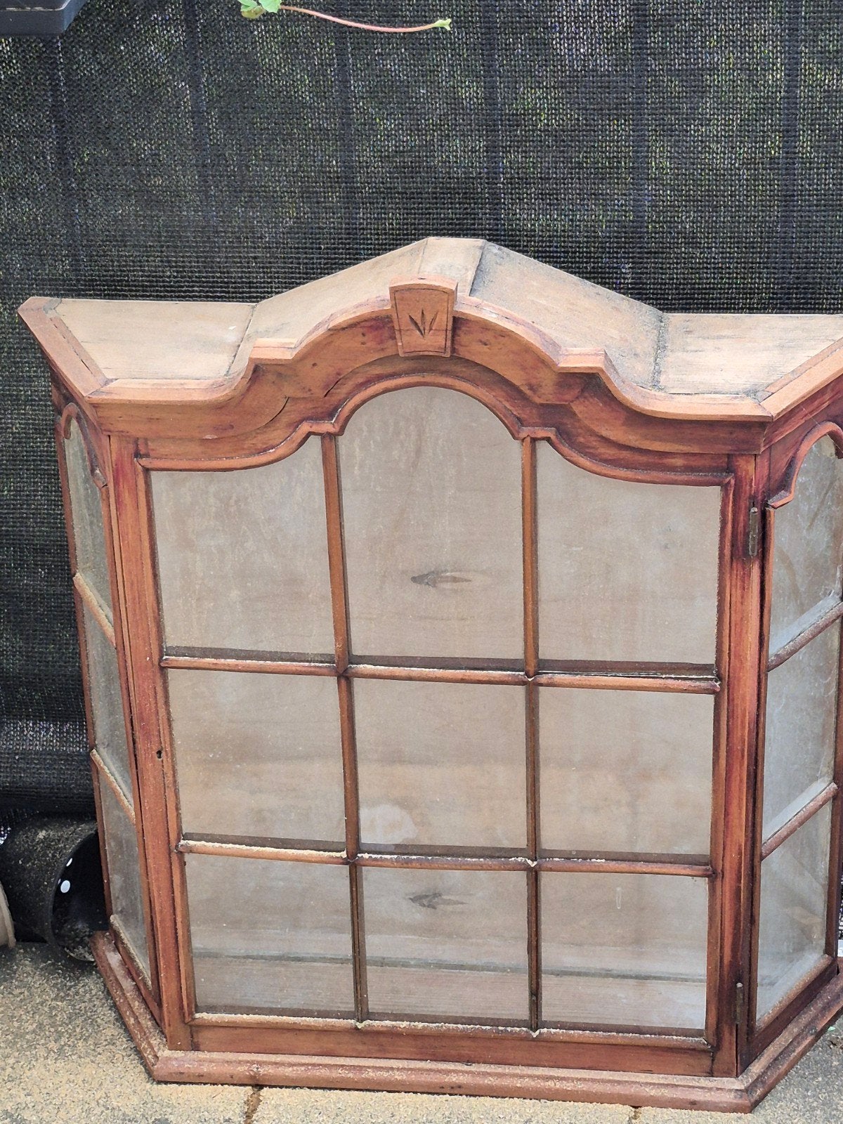Antieke Nederlandse Barok Wandvitrine - Opknapper, Ophalen of Verzenden