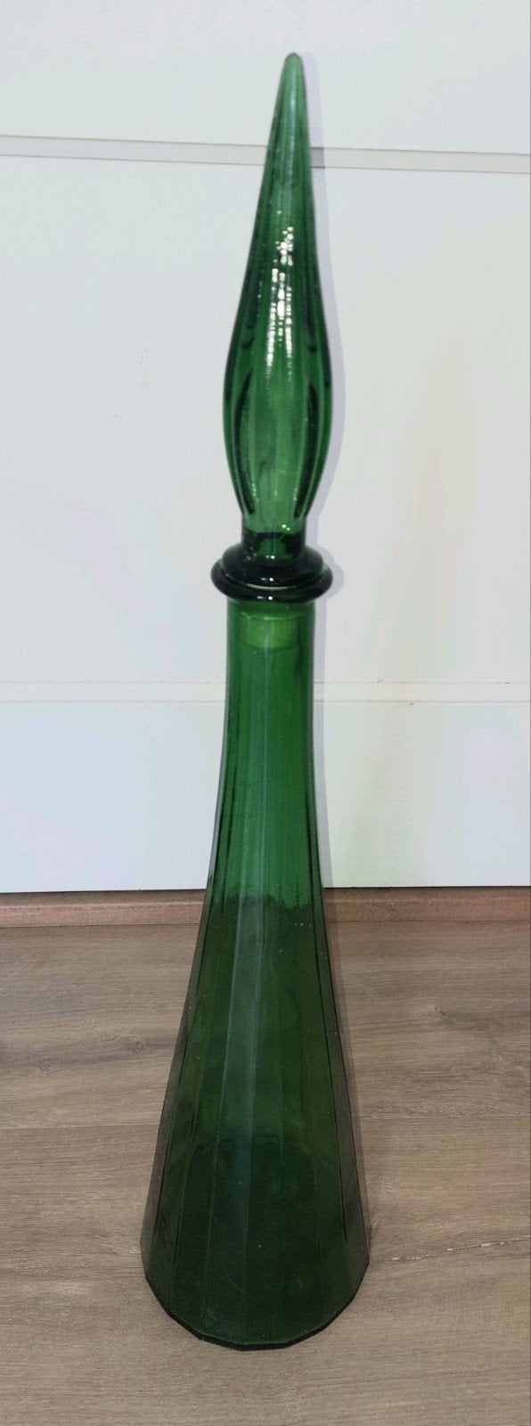 Empoli genie vintage vaas groen,lees de beschrijving, Ophalen of Verzenden, Zo goed als nieuw, Groen, Glas