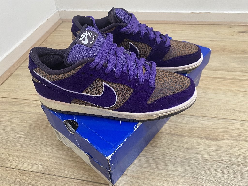 Nike Dunk SB Purple Safari US9 EU42.5 313170-200, Ophalen of Verzenden, Gedragen, Overige kleuren