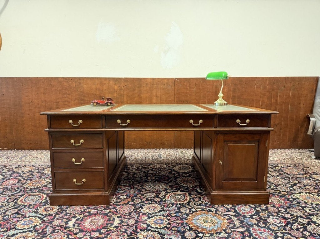 Klassiek Engels Chesterfield Bureau Partnerdesk, Ophalen of Verzenden