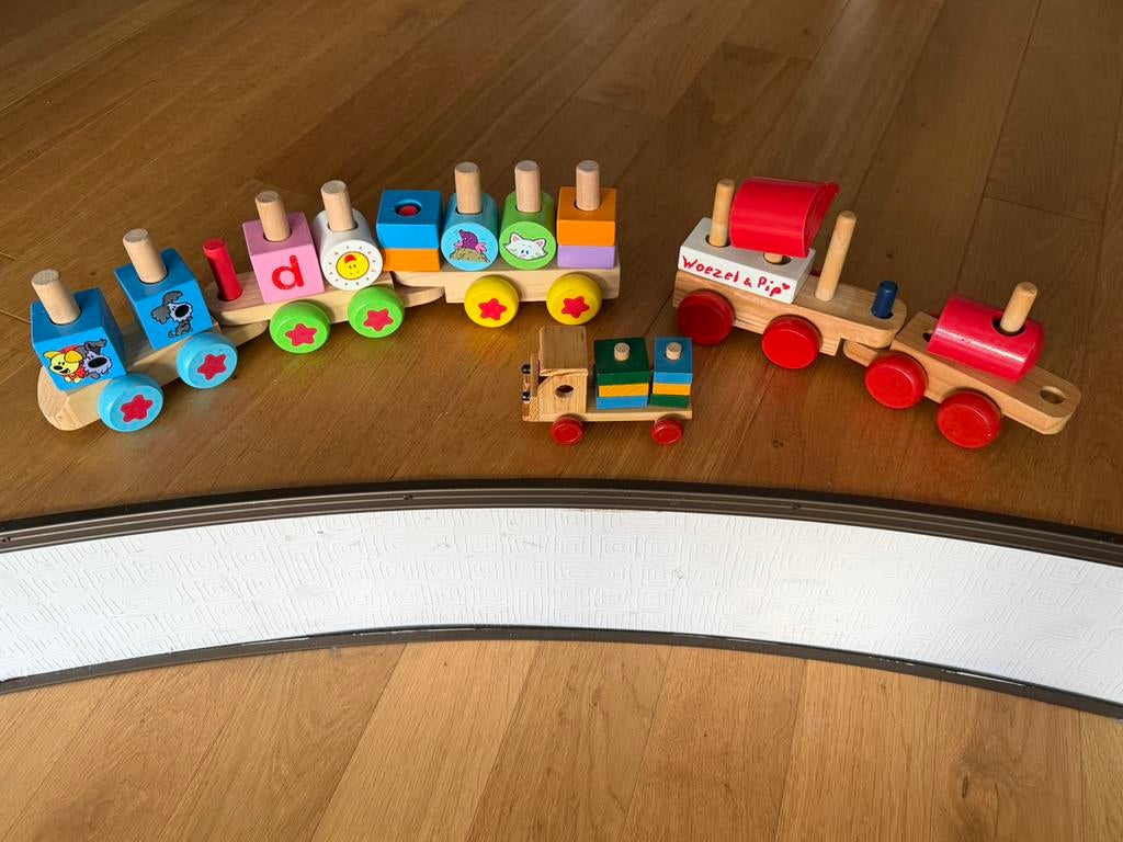 Houten trein / speelgoed, Ophalen of Verzenden, Gebruikt