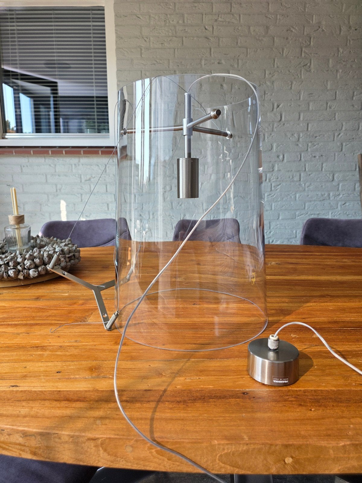 Prandina Sera S3 Hanglamp – Helder Glas – Italiaans Design, Huis en Inrichting, Ophalen, Zo goed als nieuw, Glas, E27 (groot)