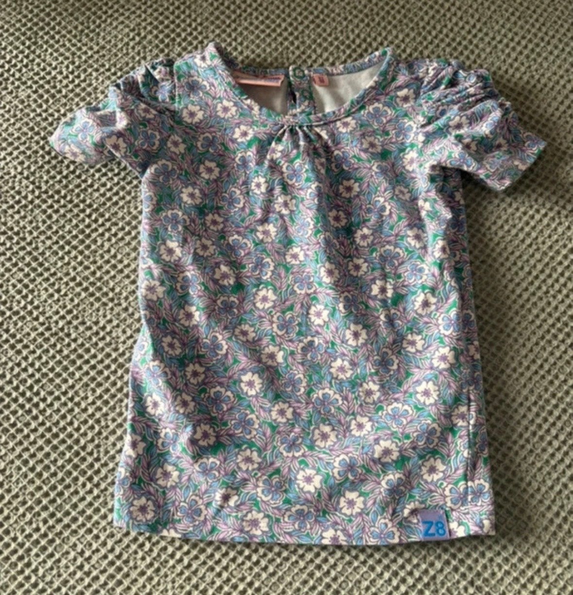 Z8 Meisjes Shirt - Bloemenprint - Gedragen, Zeer Goede Staat, Kinderen en Baby's, Kinderkleding | Maat 92, Verzenden, Gebruikt