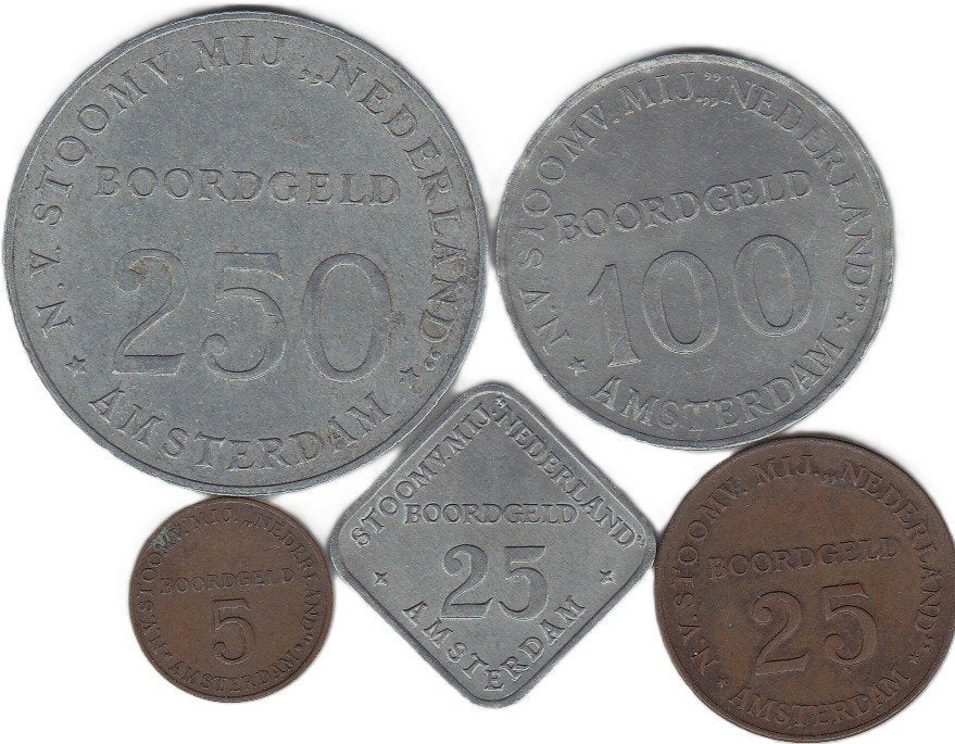BOORDGELD AMSTERDAM N.V. STOOMVAART MIJ . NEDERLAND, Ophalen of Verzenden, Overige materialen