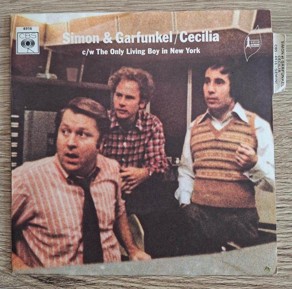 Simon & Garfunkel Franse single Cecilia, Gebruikt, 7 inch, Single, Ophalen of Verzenden