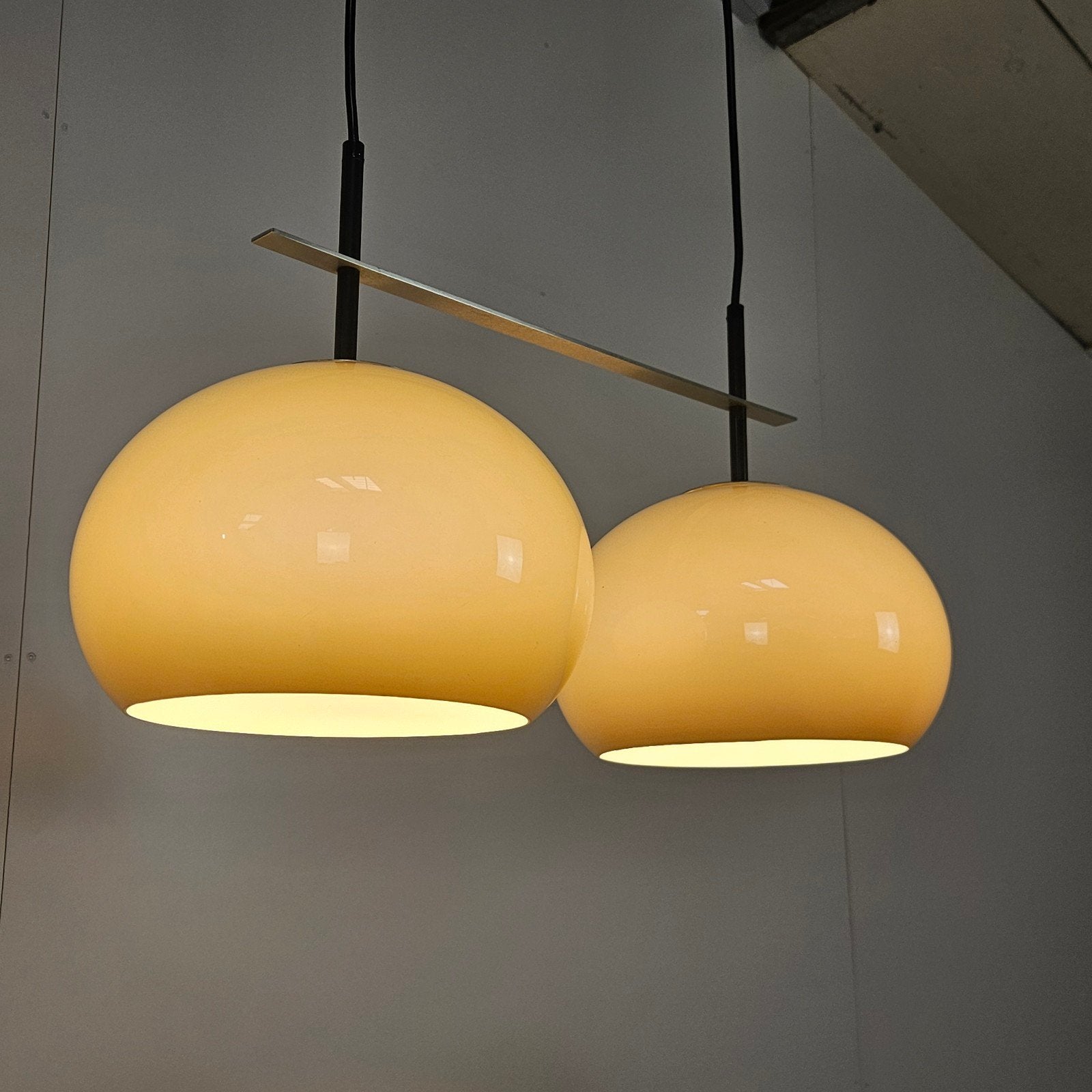 Vintage hanglamp Dijkstra, Gebruikt, Vintage, Ophalen of Verzenden, 75 cm of meer