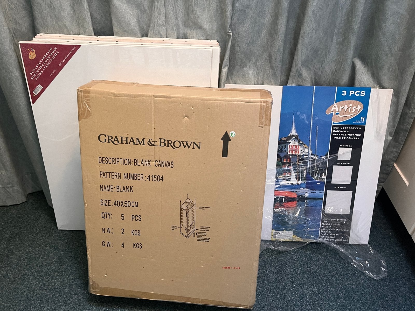 Nieuwe canvas schildersdoeken diverse maten, Ophalen, Nieuw, Doek