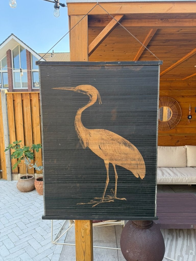 Muurornament By-Boo Miyagi Bird Large, Gebruikt, 90 cm, Ophalen of Verzenden, Met ophangsysteem