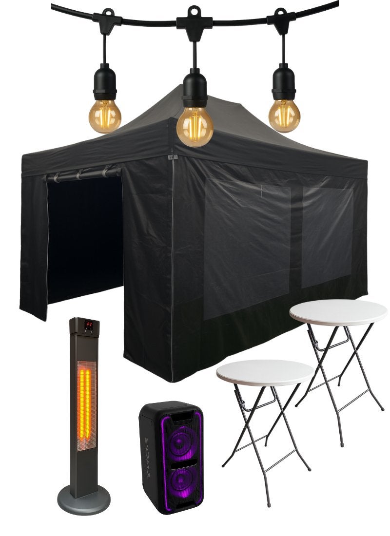 Partytentpakket Deluxe – Easy Up 3x4,5 meter te huur, Tuin en Terras, Partytenten, Ophalen, Zo goed als nieuw, Minder dan 5 meter