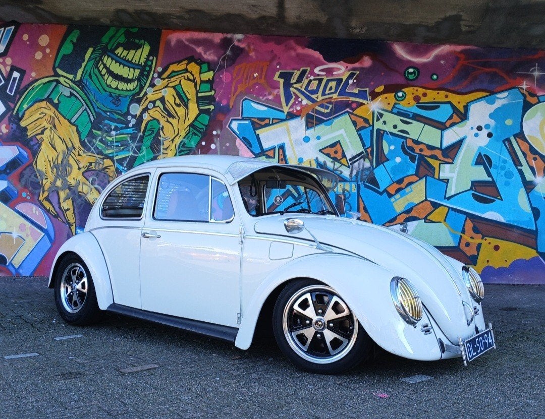 Kever 1972 customized + Airride + veel opties, Auto's, Oldtimers, Volkswagen, Wit, Leder, Overige kleuren