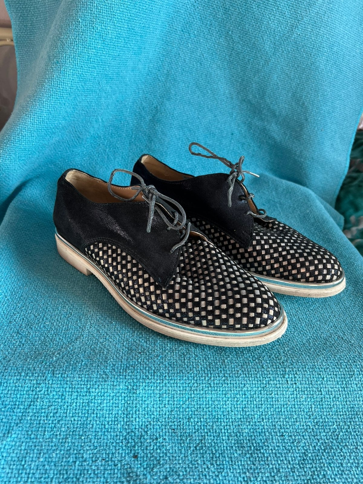 Gemaks veterschoen van het dure merk Verhulst maat 41, Ophalen of Verzenden, Zo goed als nieuw, Blauw, Sneakers of Gympen