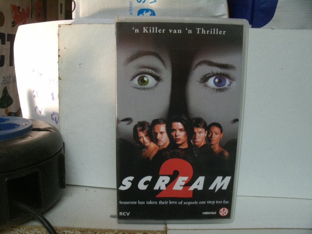 vhs 184b scream  2 banden, Cd's en Dvd's, VHS | Film, Vanaf 16 jaar, Ophalen of Verzenden, Gebruikt, Horror