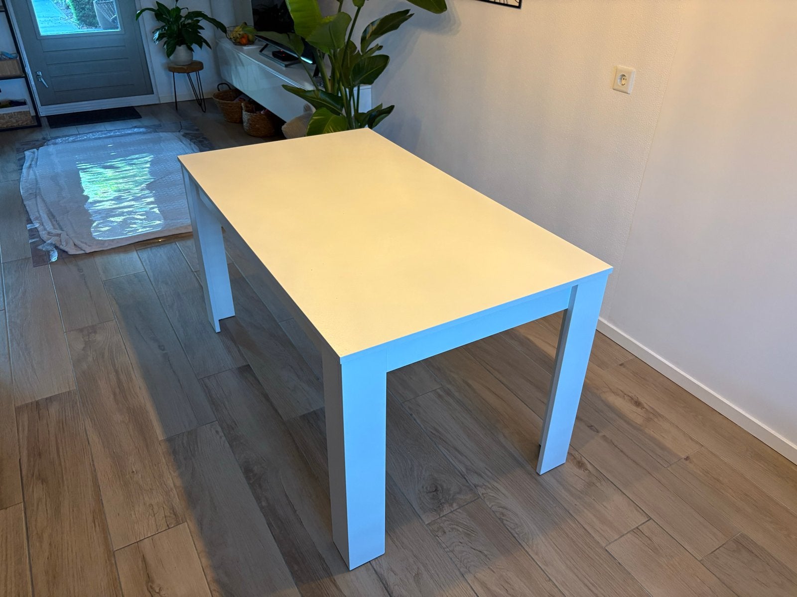 Eettafel 140x80 cm - Wit, Huis en Inrichting, Ophalen, Overige materialen, 100 tot 150 cm, 50 tot 100 cm
