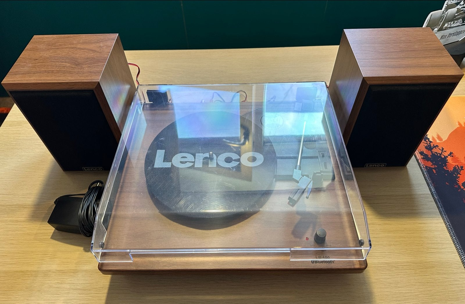 Lenco LS-100WD Platenspeler met speakers, Ophalen of Verzenden, Zo goed als nieuw, Platenspeler, Overige merken