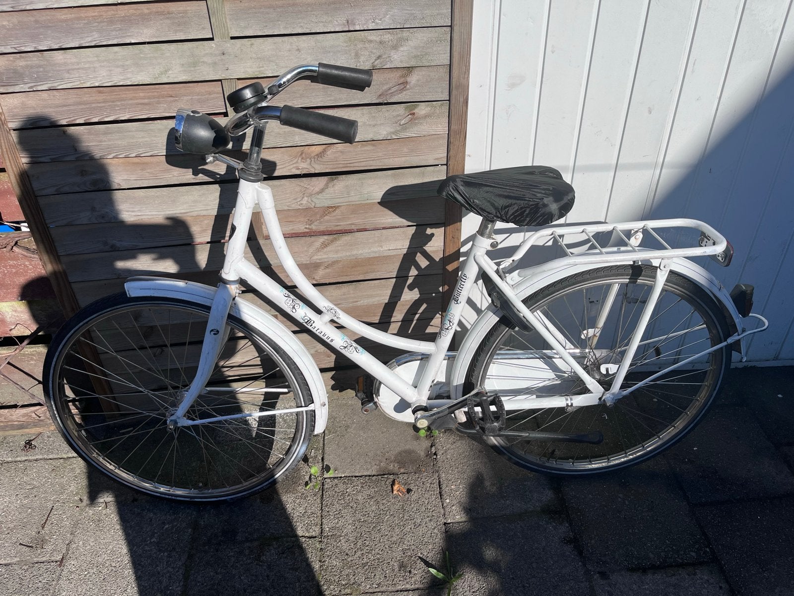 Batavus Butterfly Damesfiets - Wit, Gebruikt, Ophalen, Terugtraprem, Gebruikt, Batavus