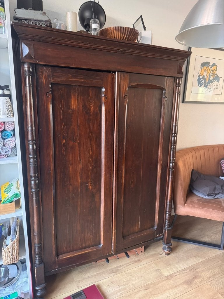 Antieke massief houten kast  1900 | Originele staat, Antiek en Kunst, Ophalen