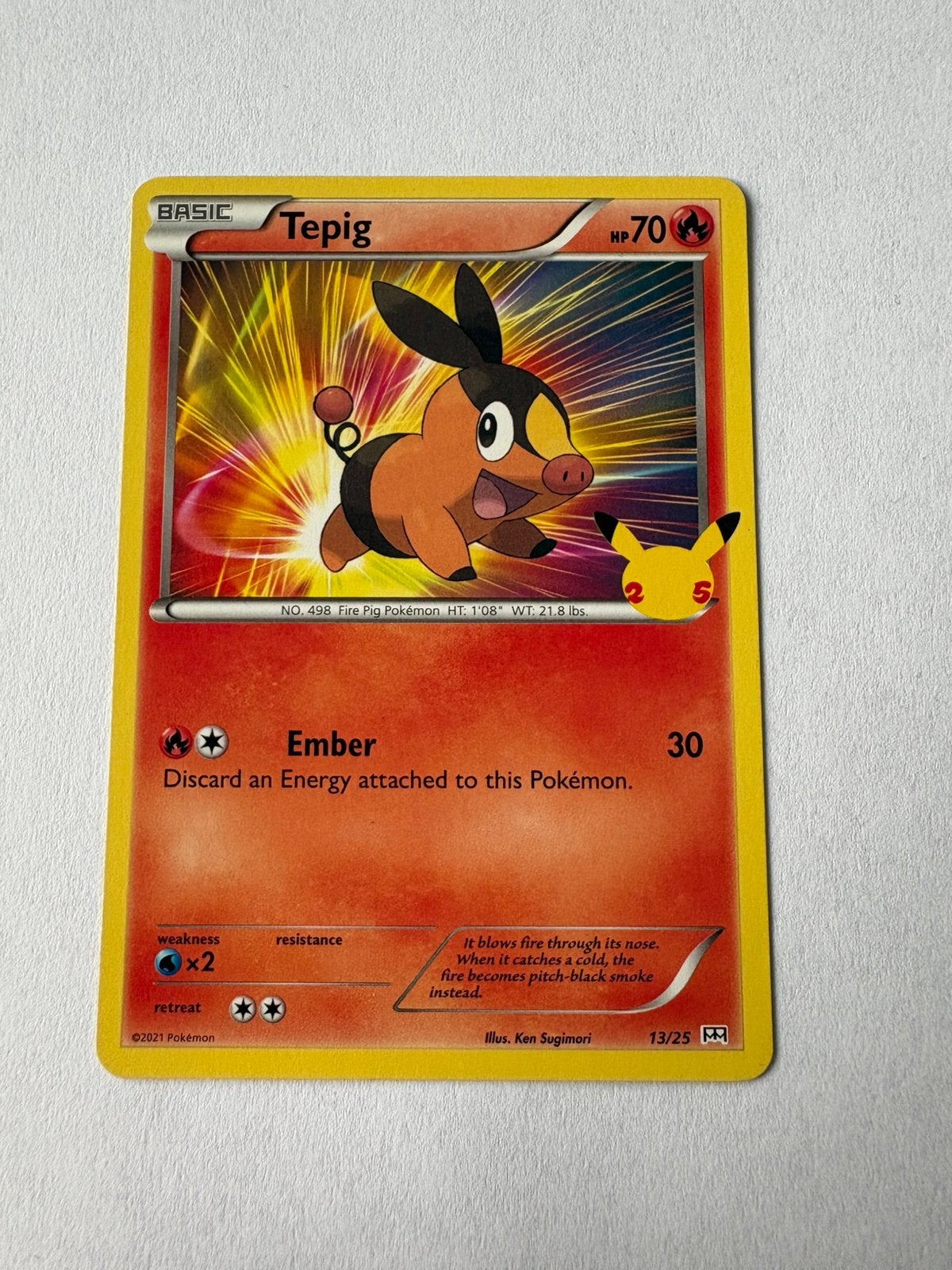 Pokémon kaart Basic Tepig, Ophalen of Verzenden, Nieuw