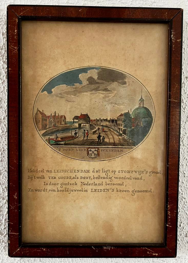 Leidschendam kopergravure, Antiek en Kunst, Kunst | Schilderijen | Klassiek, Ophalen