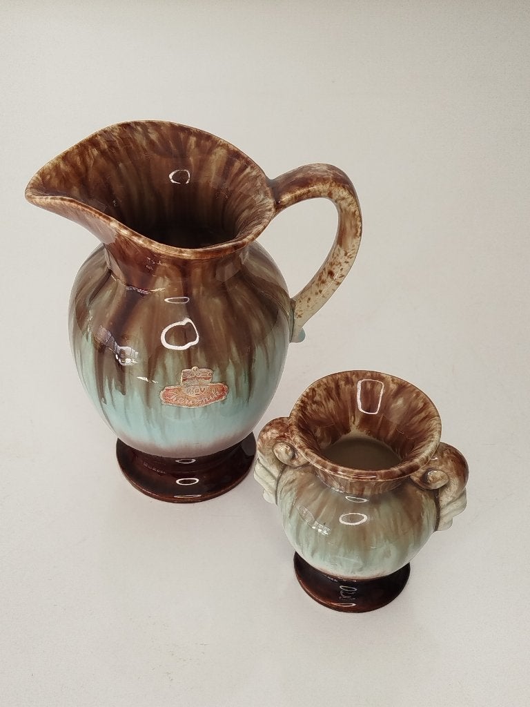 Bay Ceramic W.Germany schenkkruik(525-15) + amfora(10-85), Ophalen of Verzenden