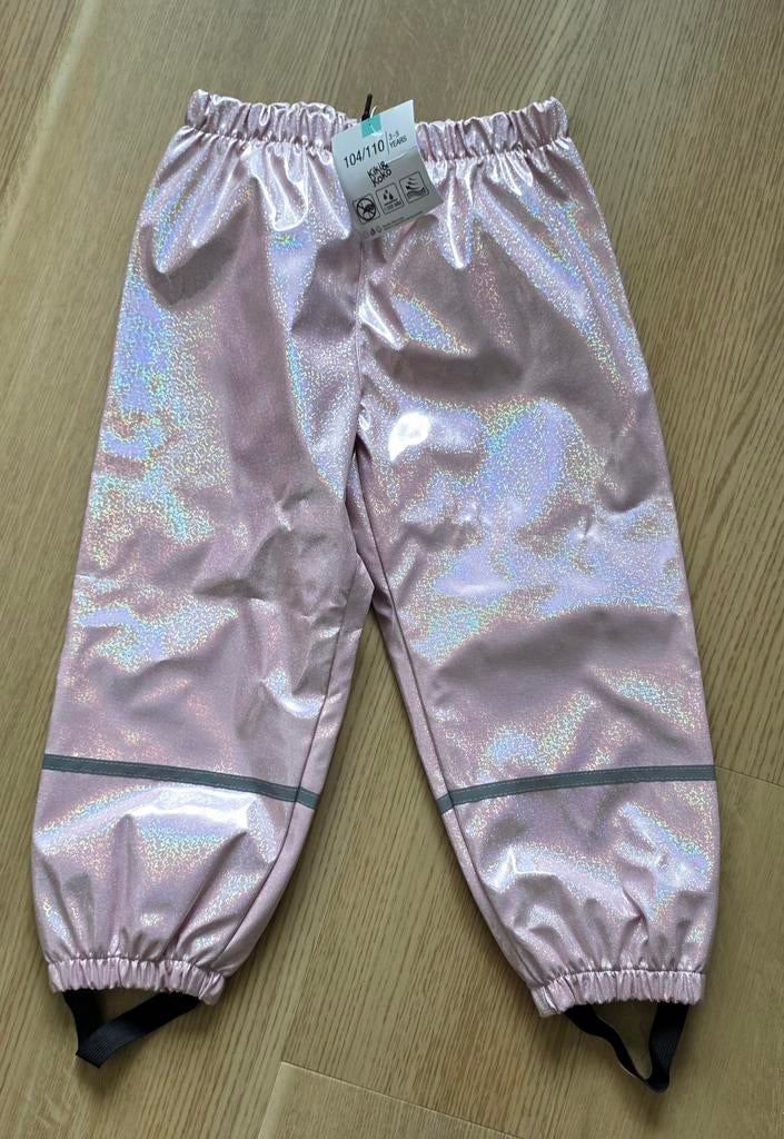 Roze glitter regenbroek maat 104/110, Meisje, Nieuw, Kiki & Koko, Ophalen
