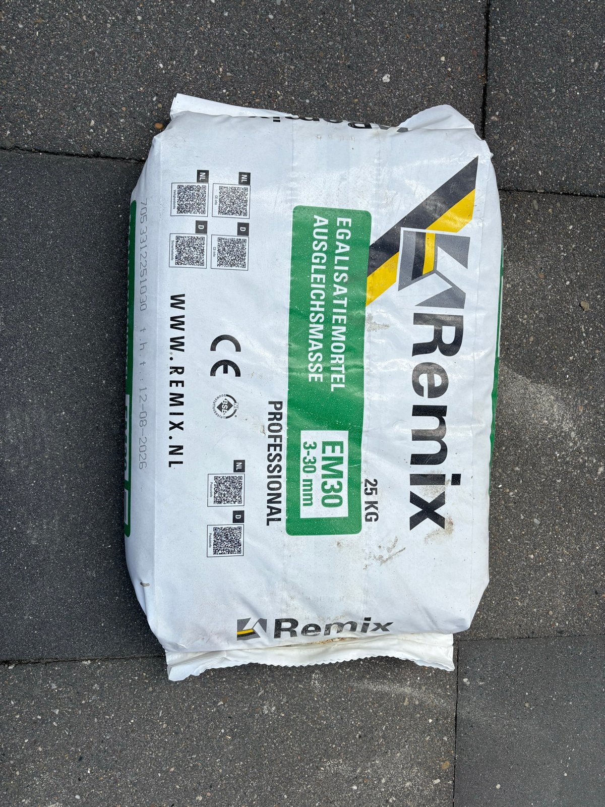 Remix Egalisatiemortel EM30 - 25 kg, Overige materialen, 30 cm of meer, 50 tot 150 cm, Overige typen