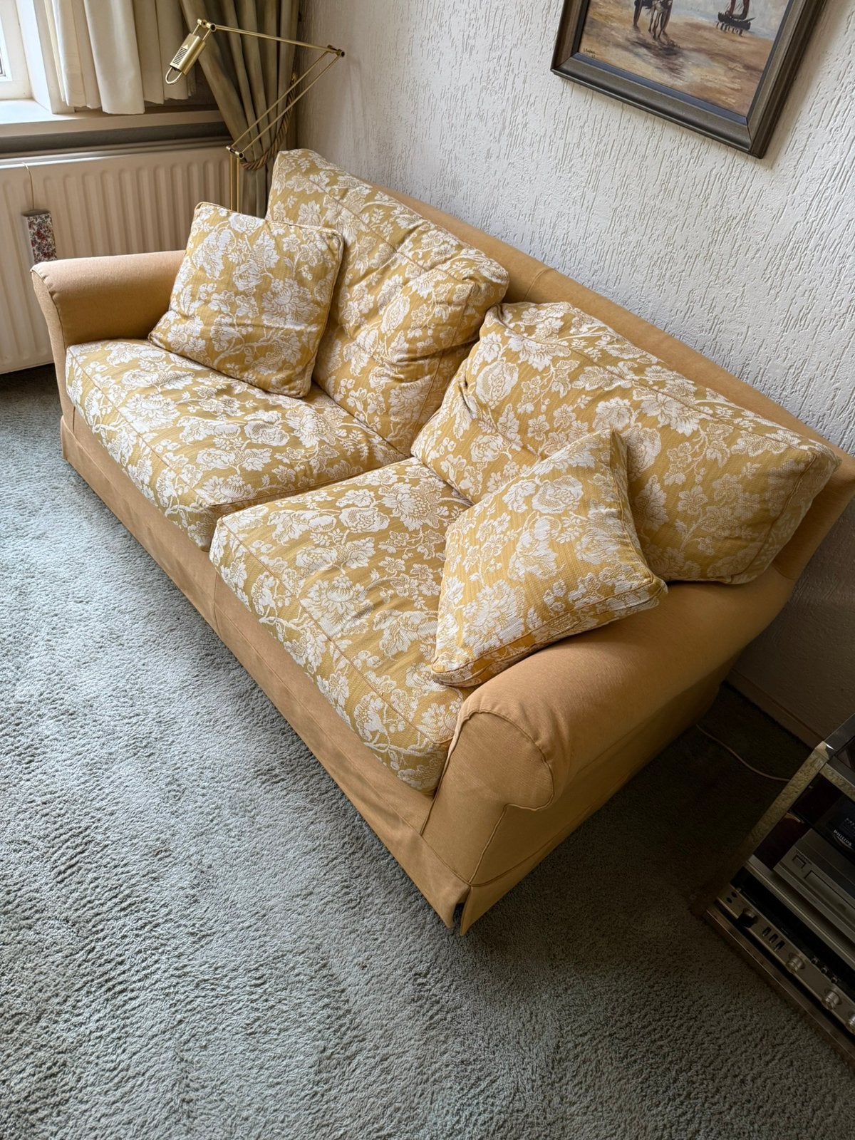 Tweezitbank - set 2 stuks - geel - kwaliteit, Ophalen, 150 tot 200 cm, Tweepersoons, 75 tot 100 cm