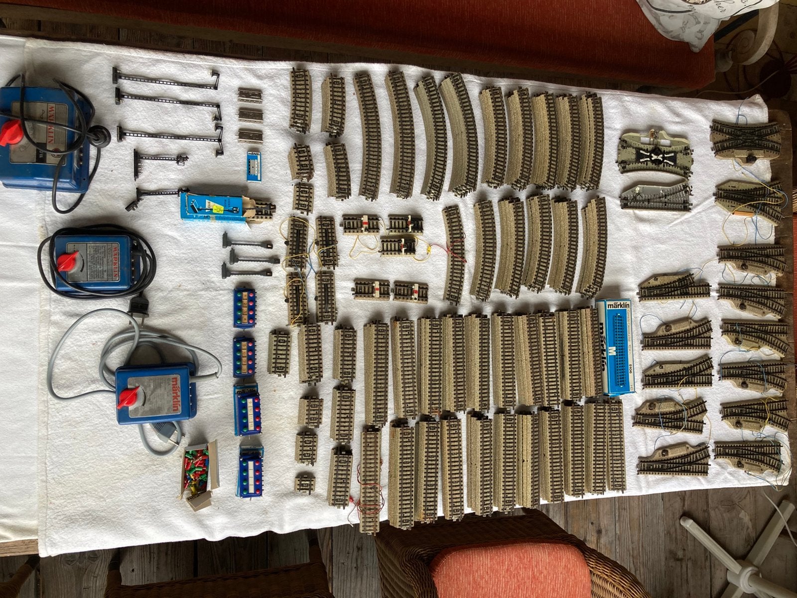 Märklin treinen, m-rails en trafo‘s, Ophalen, Wisselstroom, Gebruikt, Rails