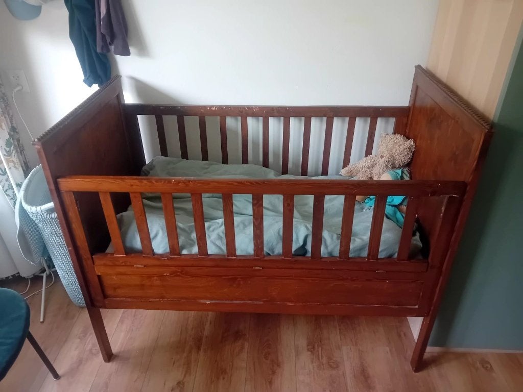 Kinderbed, Ophalen, Gebruikt, 70 tot 85 cm, Minder dan 140 cm