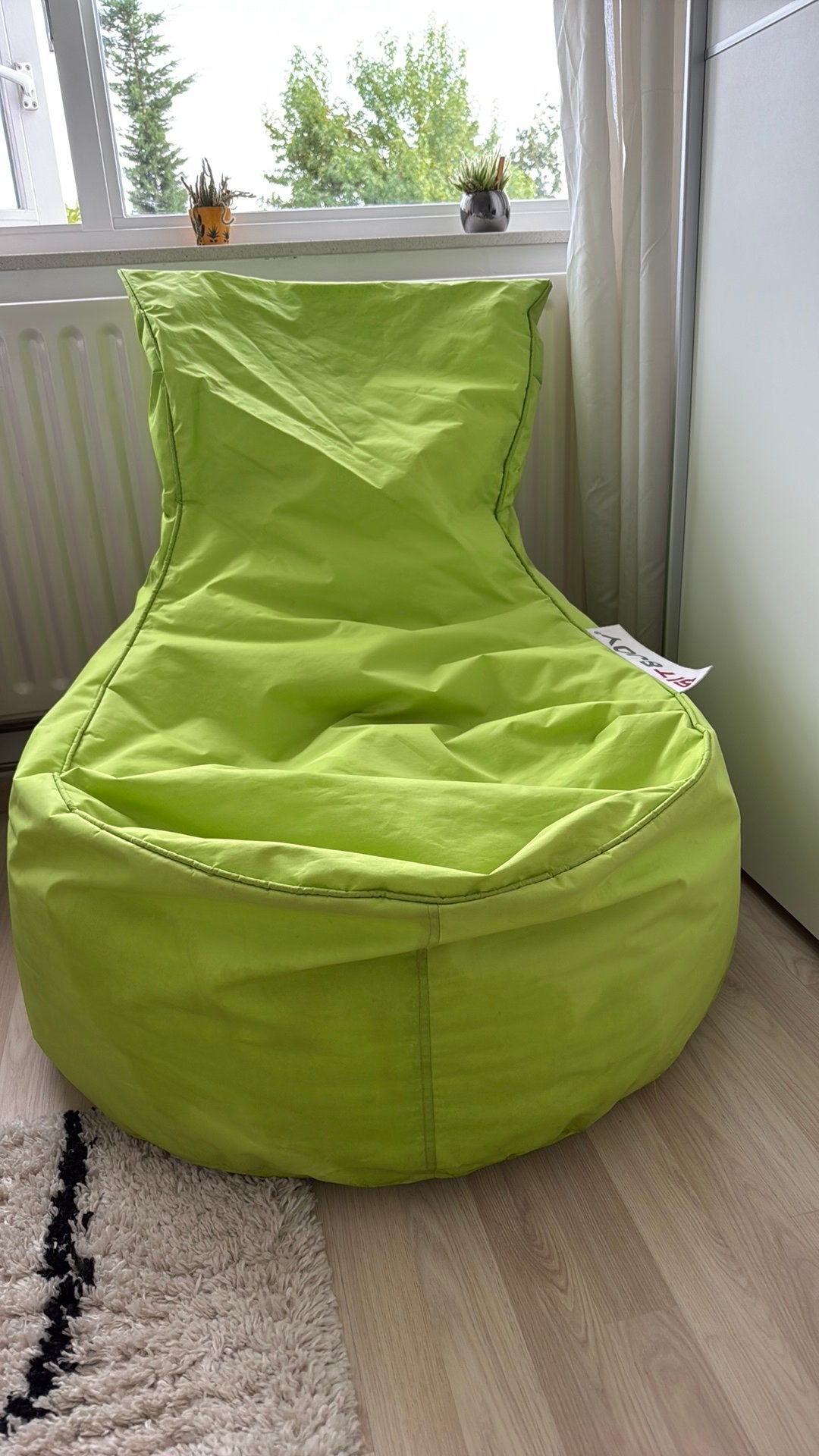 Zitzak van sit &joy kleur lime, Ophalen of Verzenden, Zo goed als nieuw
