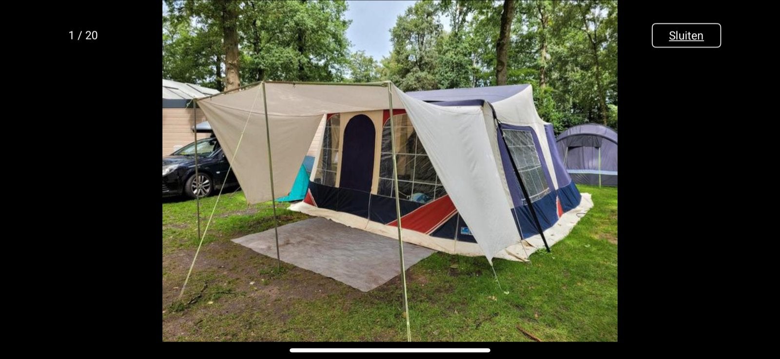 Jamet 123, Caravans en Kamperen, Tenten, tot en met 4, Gebruikt, Ophalen of Verzenden