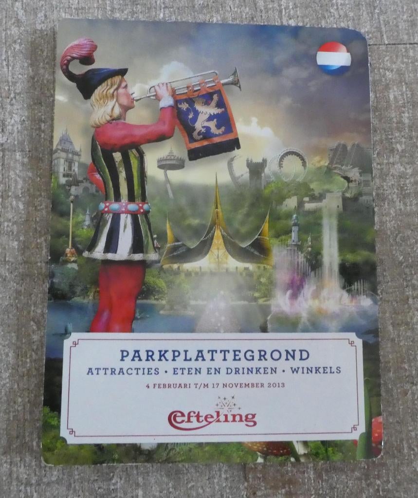 Park plattegrond Efteling 2013., Verzamelen, Efteling, Ophalen of Verzenden, Zo goed als nieuw, Overige typen