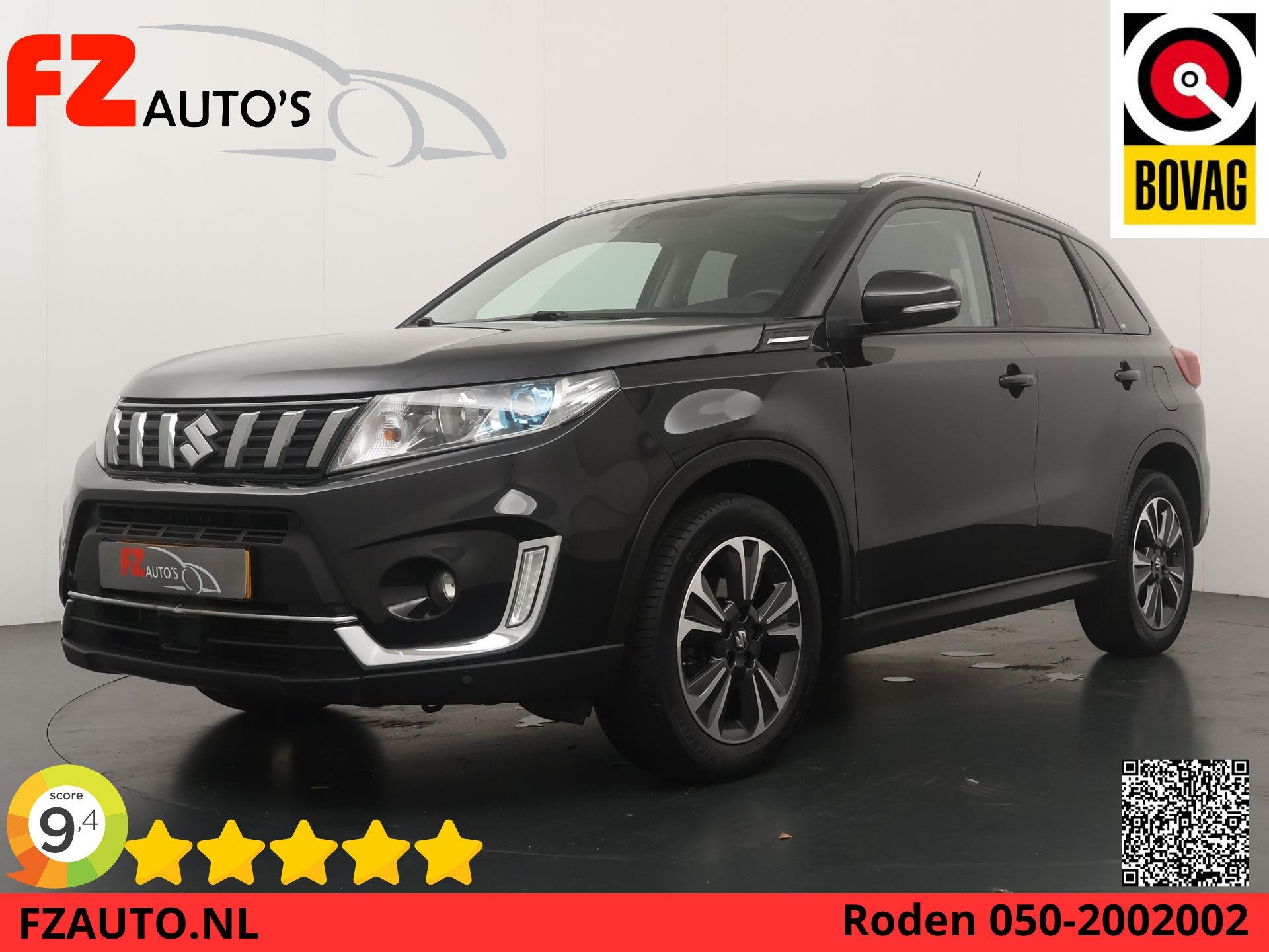 Suzuki Vitara 1.4 Boosterjet Stijl - Navigatie - Schuif/kant, Auto diversen, Zwart, BV Nimag, SUV of Terreinwagen, Benzine