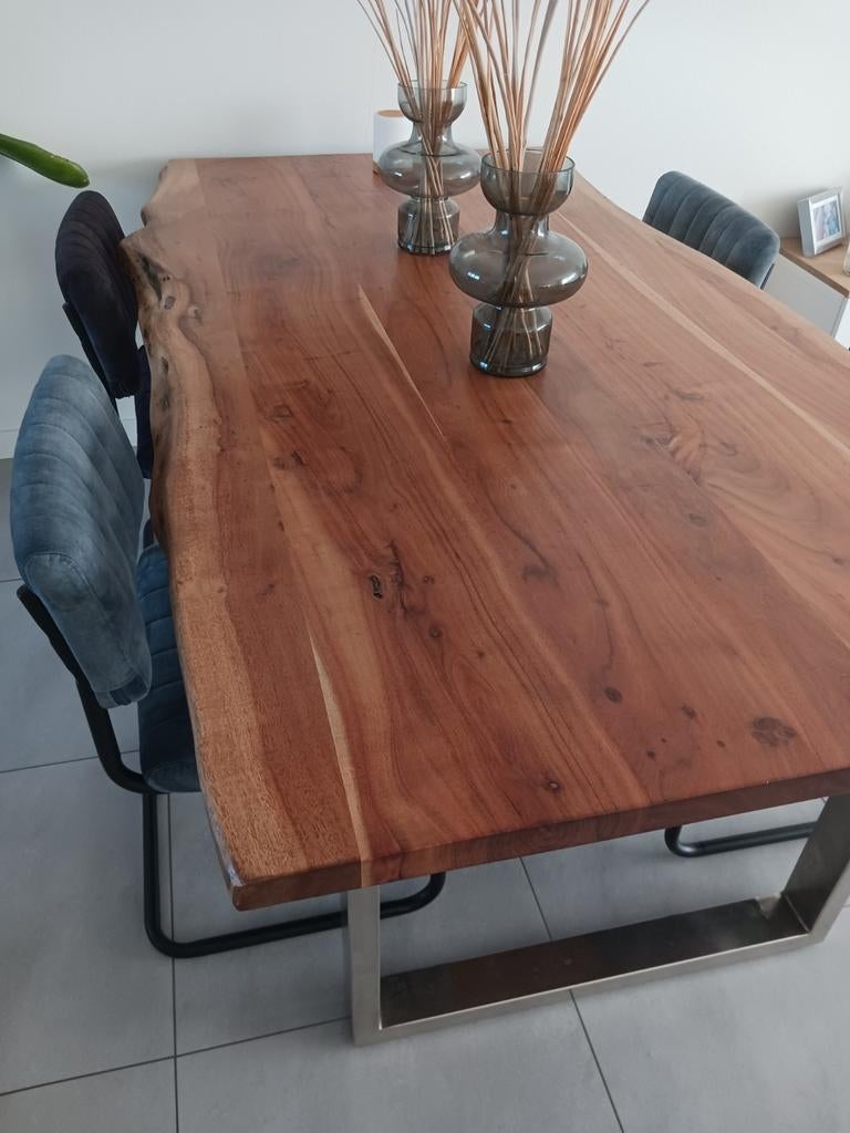 Boomstam tafel, Ophalen, 200 cm of meer, 50 tot 100 cm, Zo goed als nieuw