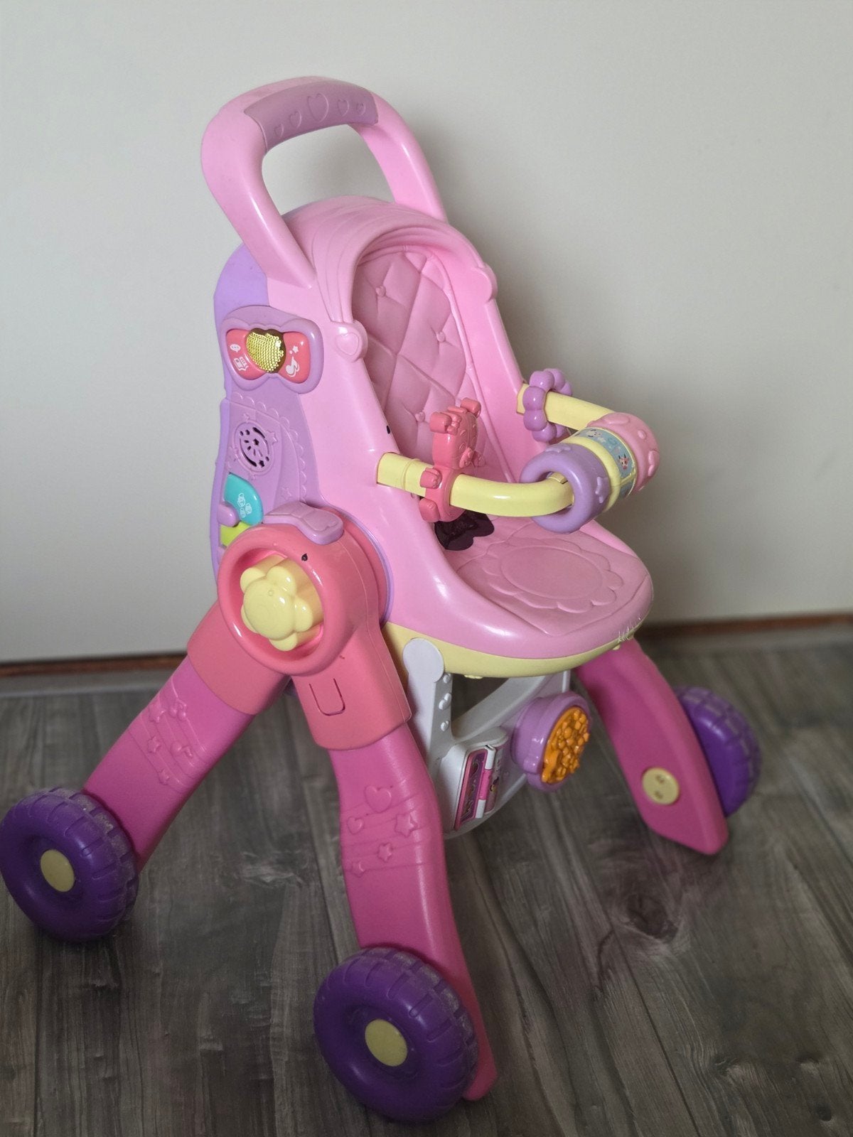 VTech Little Love 3-in-1: Loopwagen, Speelwagen & Poppenwage, Ophalen of Verzenden, Gebruikt, Overige typen, Met licht