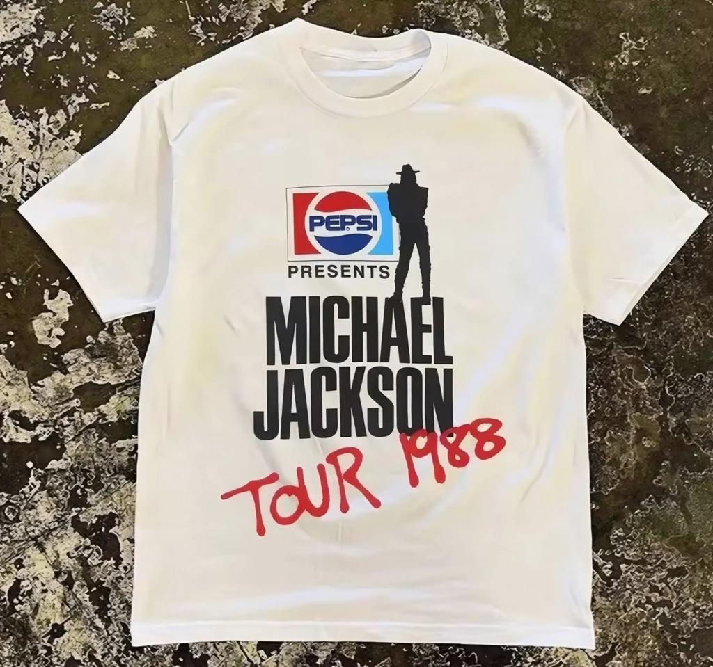 Vintage Michael Jackson Tour 88 T-shirt size M, Ophalen of Verzenden, Kleding