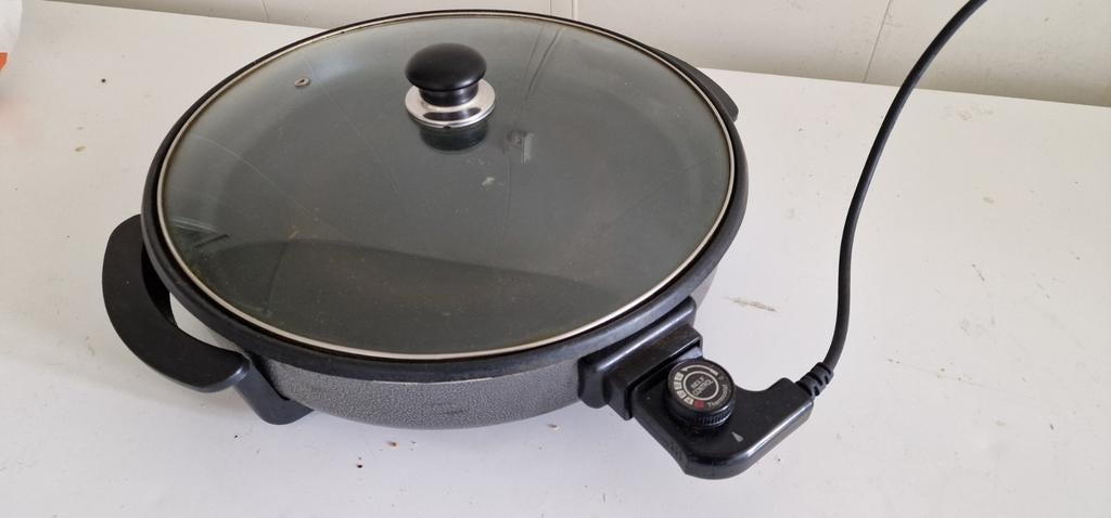 Elektisch pan met deksel, Ophalen of Verzenden, Rvs, Koekenpan of Braadpan