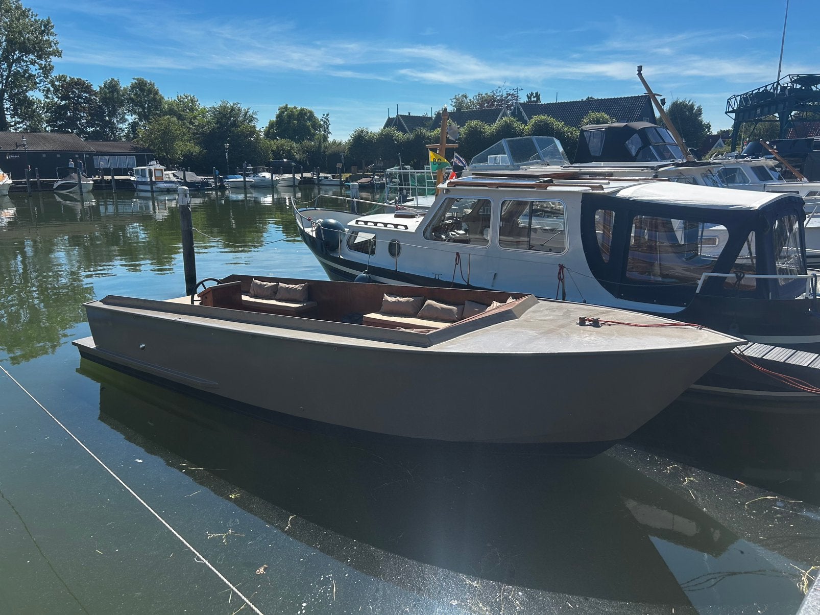 Stalen sloep met mercedes om615, Watersport en Boten, Ophalen, Zo goed als nieuw, Motor en Techniek, Zeilboot of Motorboot