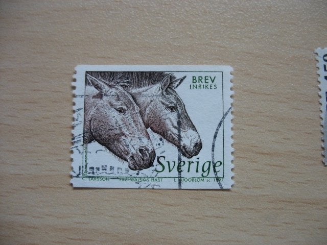 Zweden, paarden, Verzenden, Zweden, Gestempeld