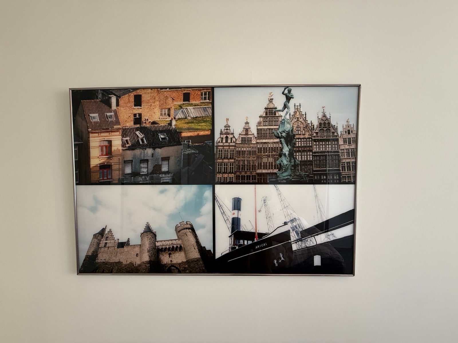 Paul Huf fotocollage van Antwerpen, Antiek en Kunst, Ophalen