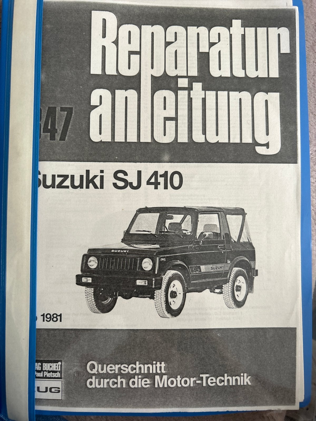 Reparatiehandleiding Suzuki SJ 410 (1981), Ophalen