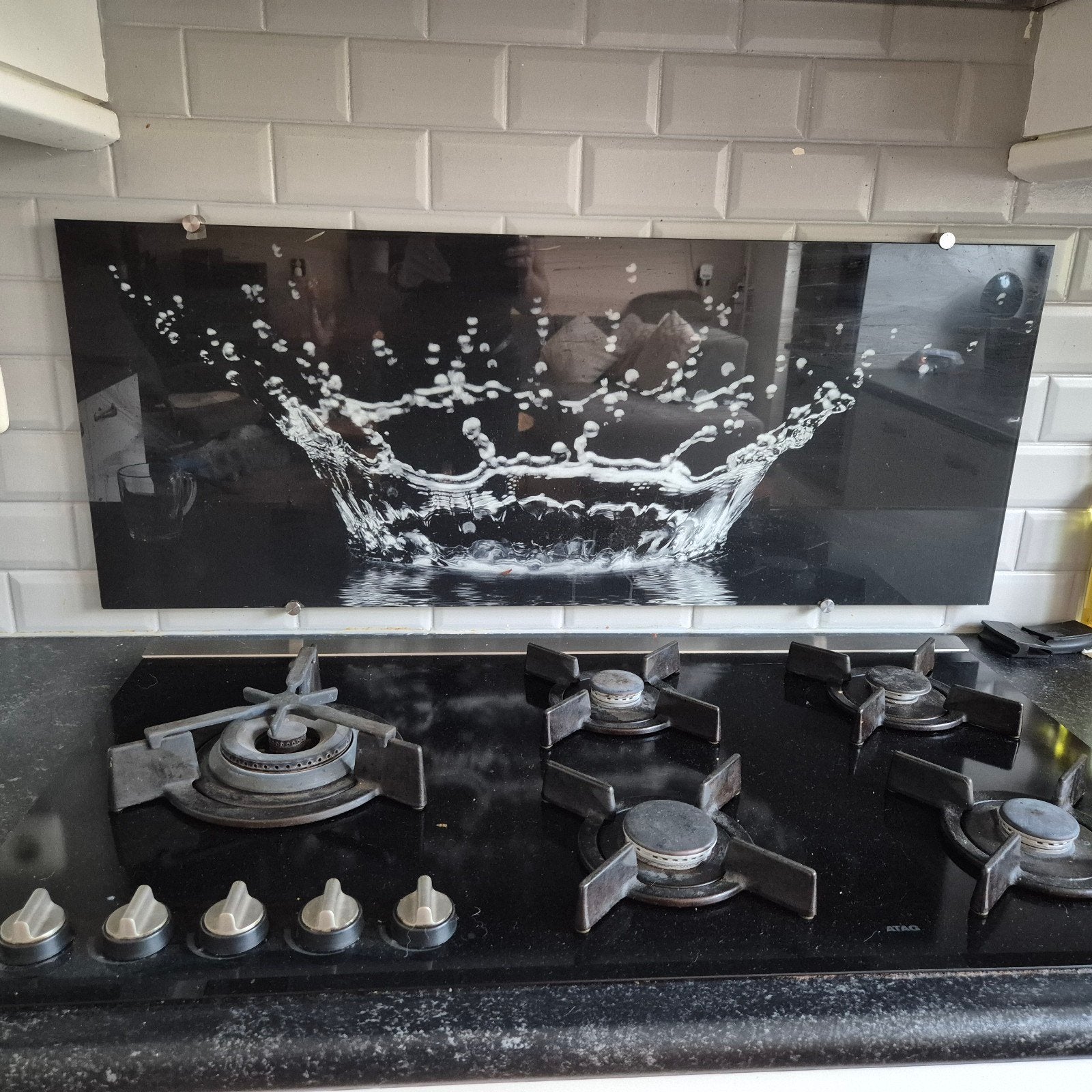Spatplaat keuken van glas, Huis en Inrichting, Gebruikt, Minder dan 100 cm, 25 tot 50 cm, 50 tot 100 cm