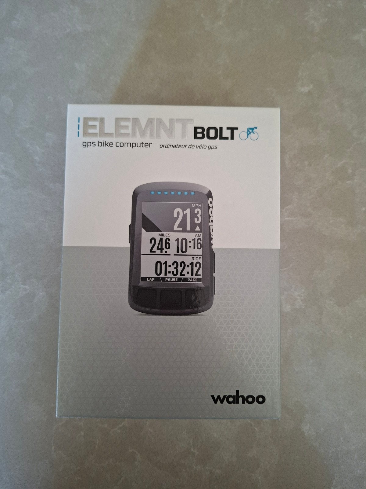 Wahoo ELEMNT BOLT GPS Fietscomputer, Fietsen en Brommers, Fietsaccessoires | Fietscomputers, Ophalen, GPS, Zo goed als nieuw