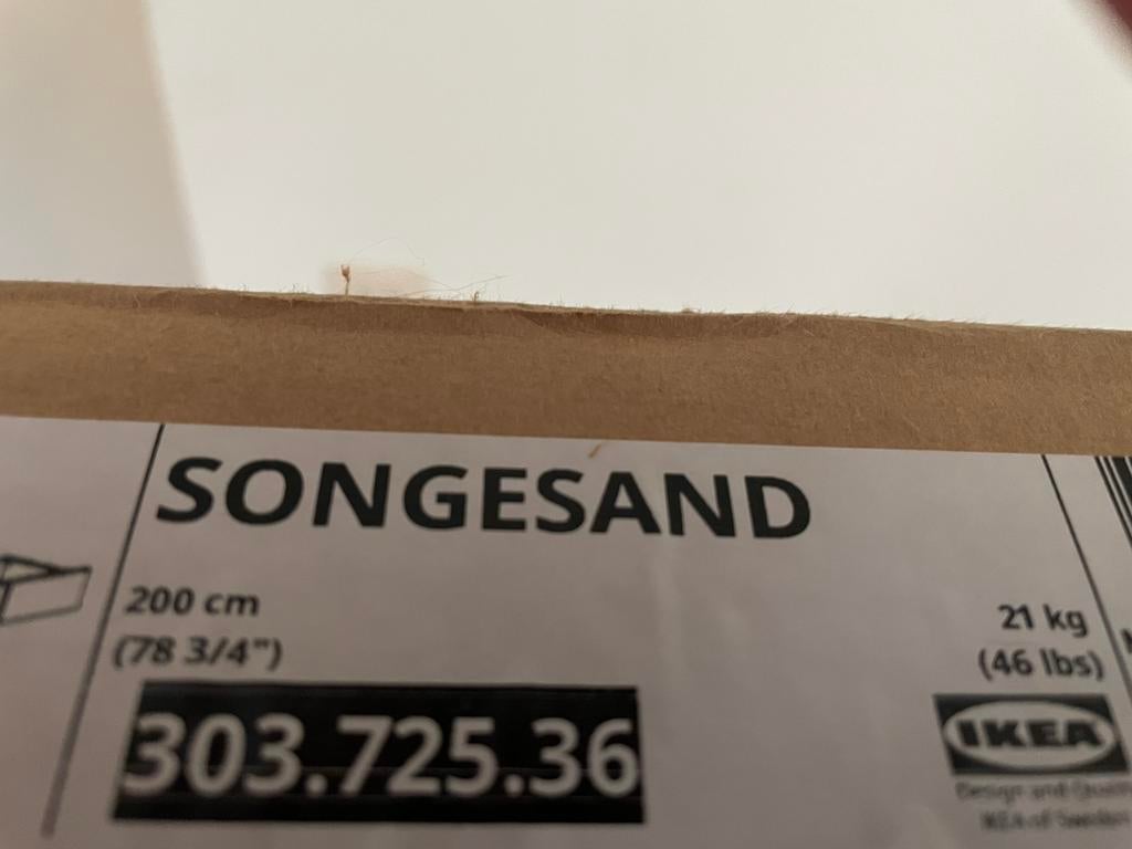 Bedlade, set van 2, wit, 200 cm, van Ikea, Ophalen, Nieuw, Eenpersoons