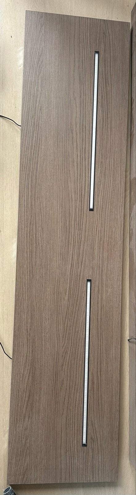 Houtlook wandplank met verlichting (2 stuks), Huis en Inrichting, Woonaccessoires | Wandplanken en Boekenplanken, Ophalen, Nieuw
