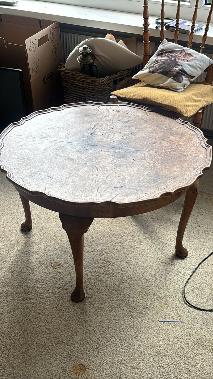Antiek Houten Salontafeltje - Uniek Design, Antiek en Kunst, Ophalen