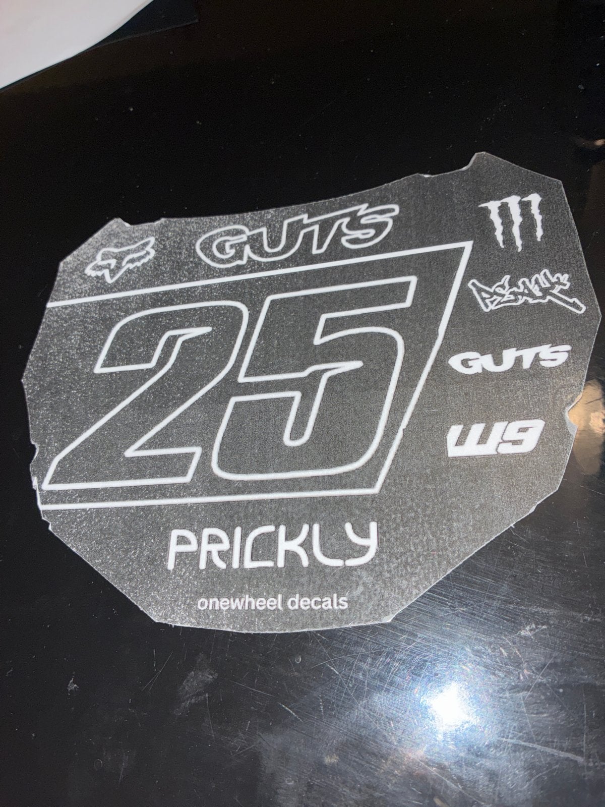 Onewheel Decal Sticker - Nummer 25 met logo's, Auto diversen, Ophalen of Verzenden