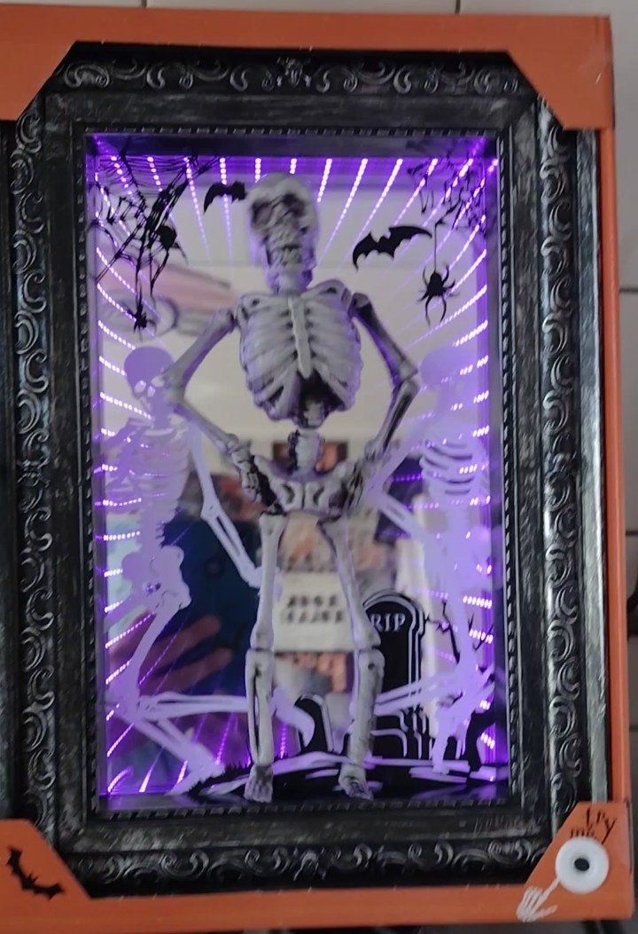 bewegende dansende skelet schilderij, Ophalen, Halloween of Griezel