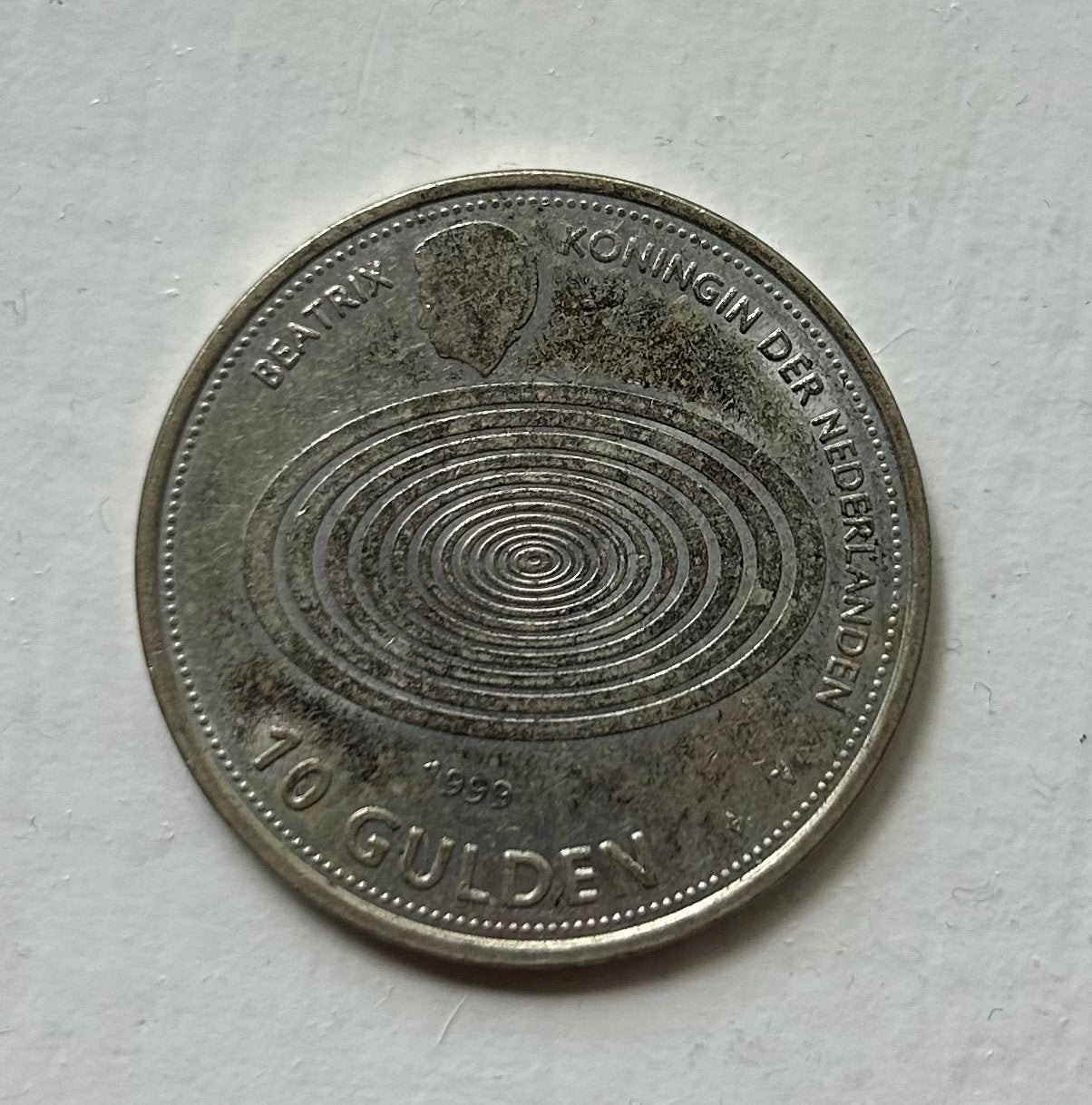 Zilveren 10 Gulden munt Koningin Beatrix 1999/2000, Koningin Beatrix, Zilver, Ophalen of Verzenden, Losse munt